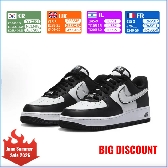 Nike Air Force 1 “Panda” Leather Casual Low-Top Sneakers Unisex White/Black DV0788-001