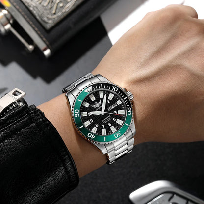 Yelang V1217 42mm Japan Eco-Drive Solar Watch Men's Watch 300M Diver Watch 30ATM Professional Waterproof Sapphire Luminous