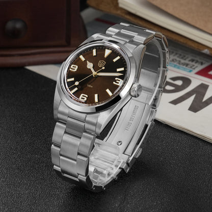 Watchdives WD1016 V3 37mm Uhr mit VH31 Sweep-Uhrwerk, Edelstahlgehäuse, luxuriösem Saphirglas, 100m wasserdicht, Herrenuhr mit Box, ideales Geschenk