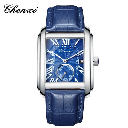 CHENXI 8216 Hot Selling Top Brand Business Men's Watch Quartz Military Calendar Waterproof Men's Leather Strap Elegant Clock