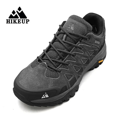 HIKEUP New Arrival Men's Hiking Shoes Breathable Lace Up Trekking Male Cushioning Outdoor Climbing Tourism Sneakers for Men
