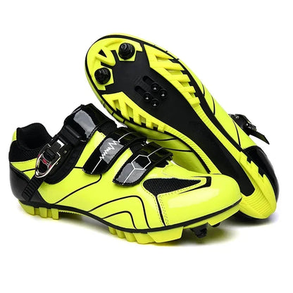 Unisex Hard Sole Cycling Shoes – 4-Season Road Bike Lock Pedal Shoes for MTB Outdoor Sports