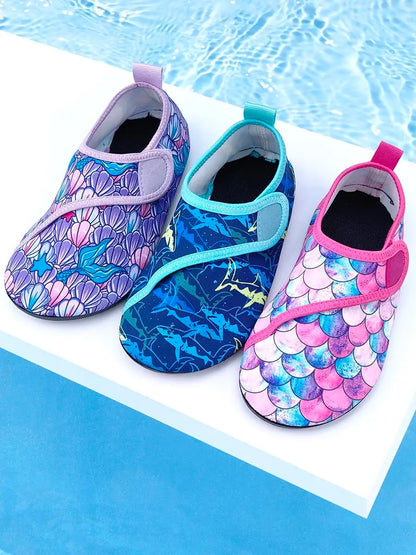 Boys Girls Soft Foldable Water Shoes Kids Beach Summer Outdoor Wading Shoes Swimming Surf Sea Slippers Quick-Dry Aqua Shoes