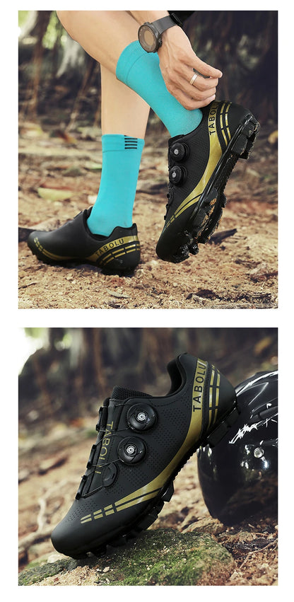MTB Cycling Shoes Breathable Men’s and Women’s Off-Road Mountain Bike Cycling Shoes Self-Locking Speed Mountain Bike Pedal Shoes
