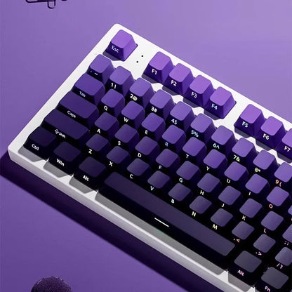 Gradient Keycaps Side Printed PBT Double Shot OEM Profile Keycap For Cherry MX Switch Mechanical Keyboard ISO Enter Key Caps DIY