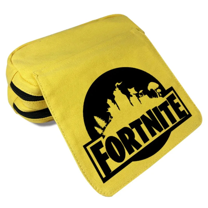 Детски несесер Fortnite, многофункционална кутия за ученически пособия, детски несесер с голям капацитет и двоен слой