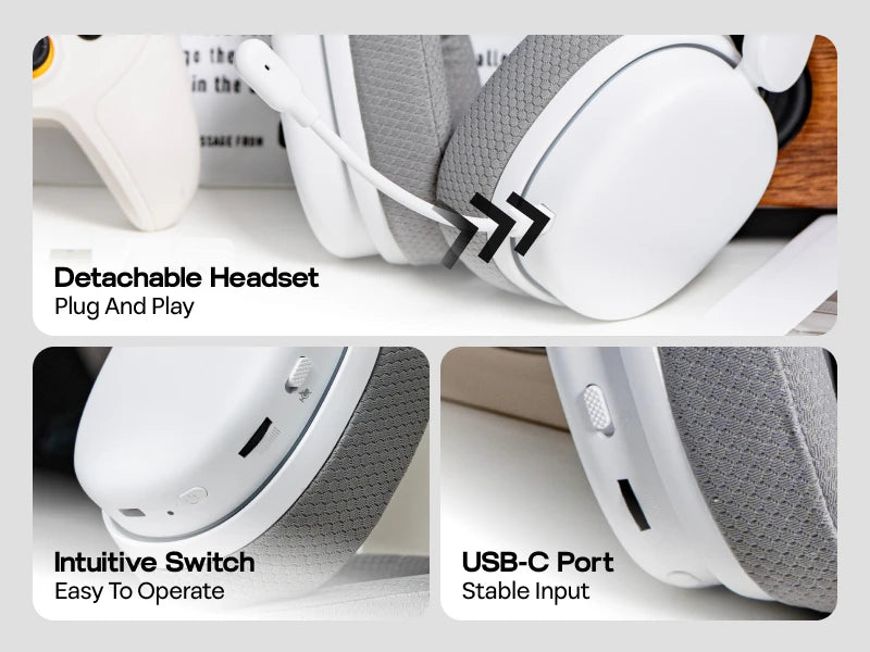 AULA G7 Pro Gaming-Headset 7.1 Surround Sound Kabellose Bluetooth 5.3-Kopfhörer mit geräuschunterdrückendem Mikrofon für PS5/PS4/PC/Switch