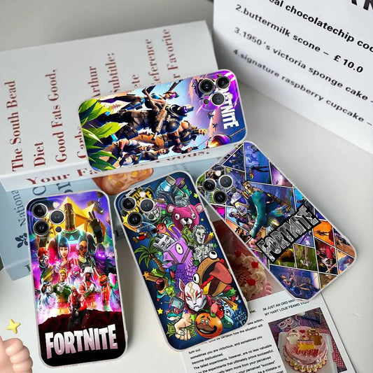 F-Fortnites-Cools Handyhülle für iPhone 17 16 15 14 13 12 11 Pro Max Plus, weiche Schutzhülle, personalisierbar DIY