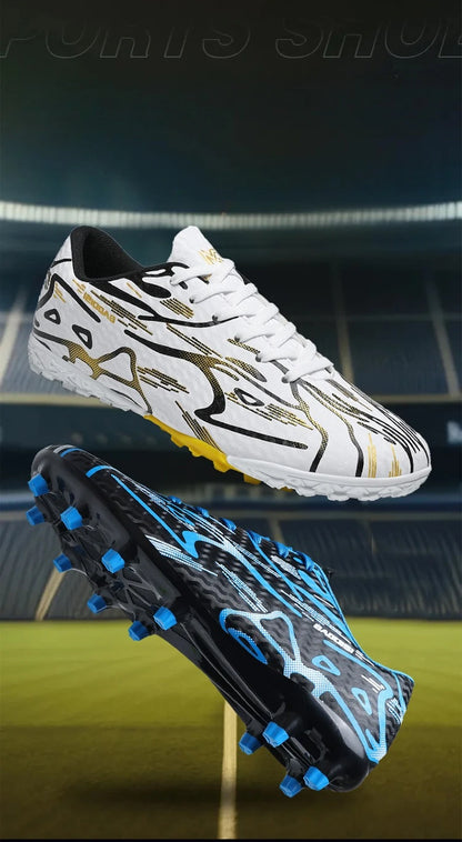 New Men's Football Boots TF Sport Training Soccer Shoes Soft Ultralight Breathable Professional Sneakers Unisex Grass Cleats Match