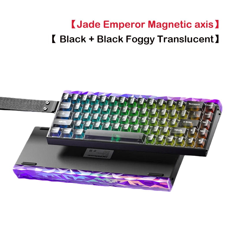 Tastiera meccanica gaming AULA HERO 68 HE con asse magnetico RT, cablata, illuminazione RGB, polling rate 8K e incisione laterale