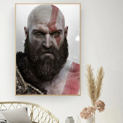 Game God Of War Poster DIY Vintage Movie Poster Wall Art Painting Study Stickers Small Szie Wall Painting