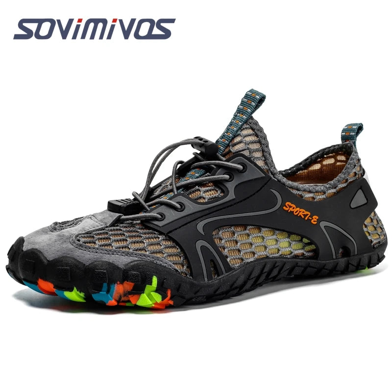 Water Shoes for Men Barefoot Beach Shoes Breathable Sport Shoes Quick Dry River White Sea Aqua Sneakers Soft Beach Sneakers