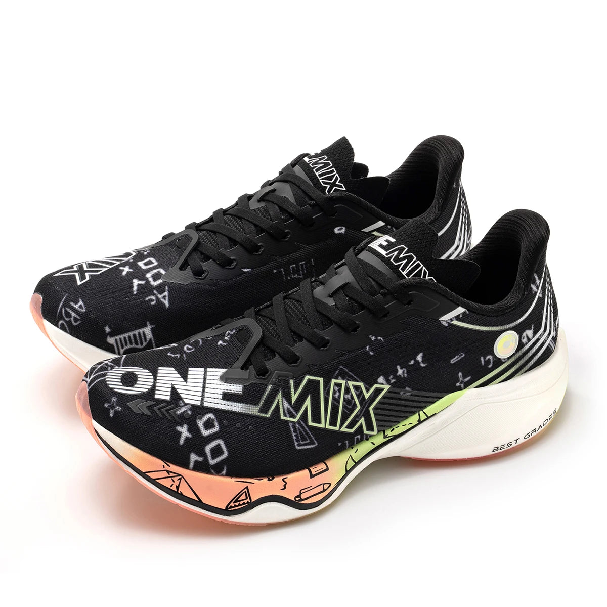ONEMIX-Nylon Carbon Board Marathon Running Racing Shoes, Professional Stable Support, Shock-relief, Ultra-light Rebound Sneaker