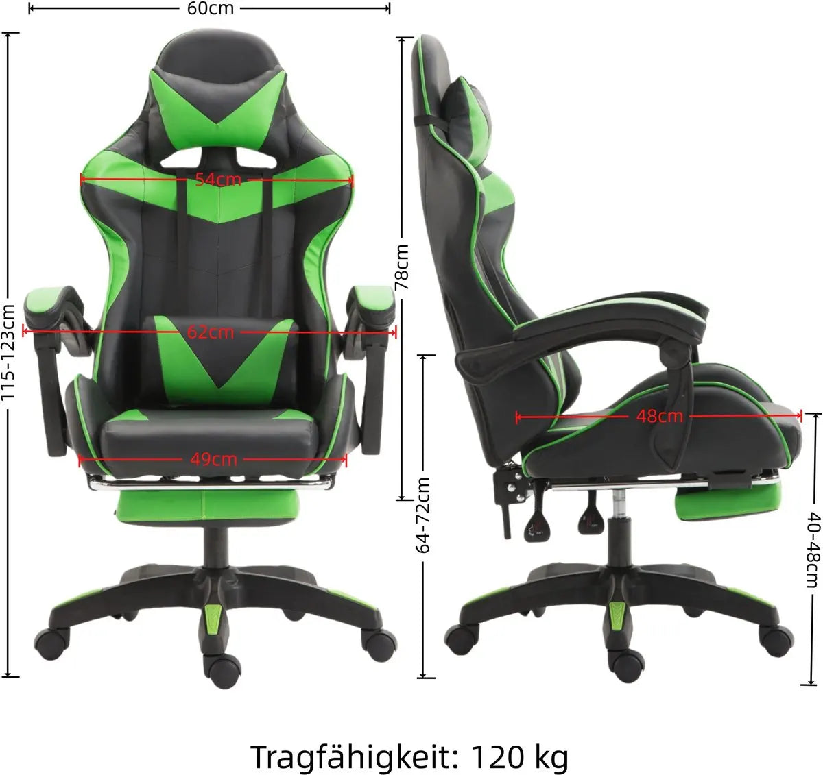 Sedia gaming, poltrona gaming, sedia da ufficio regolabile in altezza con funzione reclinabile regolabile, orecchie da gatto e cuscini