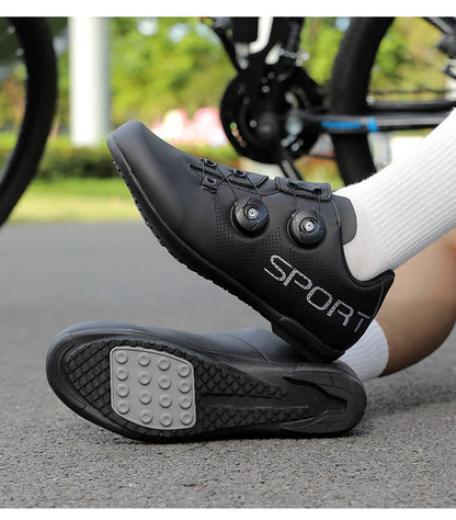 Ultra-Light Cycling Shoes, Breathable and Lightweight, SPD-Compatible Hard Soles for Road Mountain Bike Competition Training