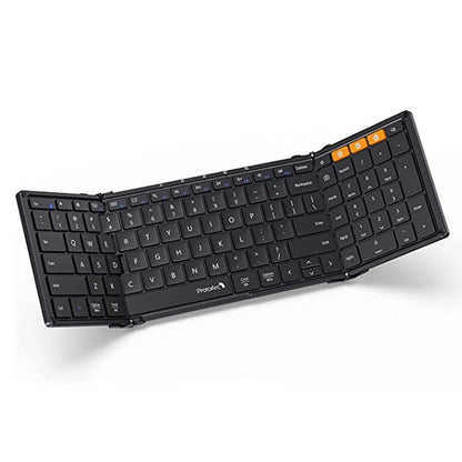 ProtoArc XK01 Bluetooth Wireless Keyboard with Numeric Keypad Foldable Keyboards for iPhone Computer iPad