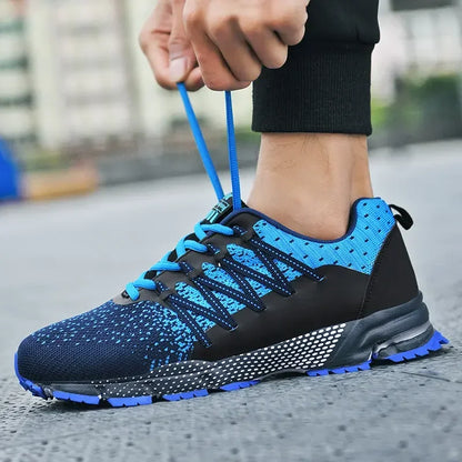 2025 Thick-Soled Sports Shoes Youth Mesh Breathable Running Shoes Trendy Spring Summer Korean Large Black and White Shoes Walk
