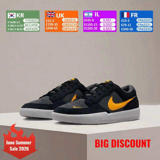 Nike SB Force 58 Unisex Low-Top Skate Shoes - Comfortable, Versatile, Durable, Breathable DV5477-009