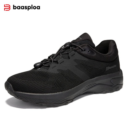 Baasploa Hiking Shoes Men Outdoor Waterproof Camping Resistant Non-Slip Sneakers Casual Lightweight Lace-Up Walking Shoes for Men