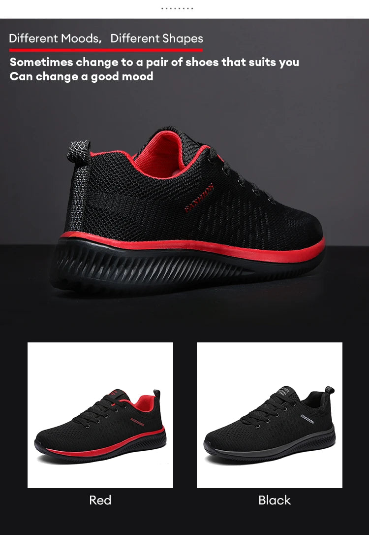 Atmungsaktive leichte Herren-Laufschuhe – bequeme Casual-Schuhe, Outdoor-Slipper und Walking-Sneaker