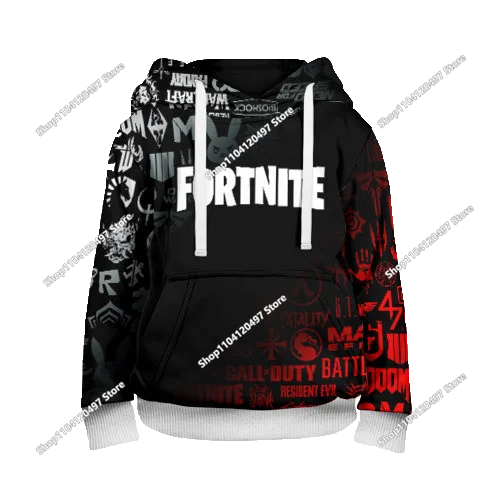 Kinderkleidung Geburtstag Süße Geschenke Fortnite Kinder-Hoodies Battle Royale Jungen Mädchen Anime-Sweatshirt Winter-Pullover-Oberteile für Kinder