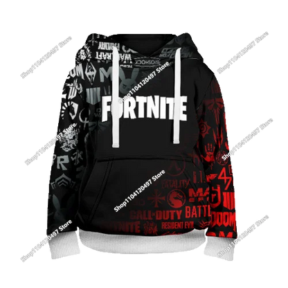 Kinderkleidung Geburtstag Süße Geschenke Fortnite Kinder-Hoodies Battle Royale Jungen Mädchen Anime-Sweatshirt Winter-Pullover-Oberteile für Kinder