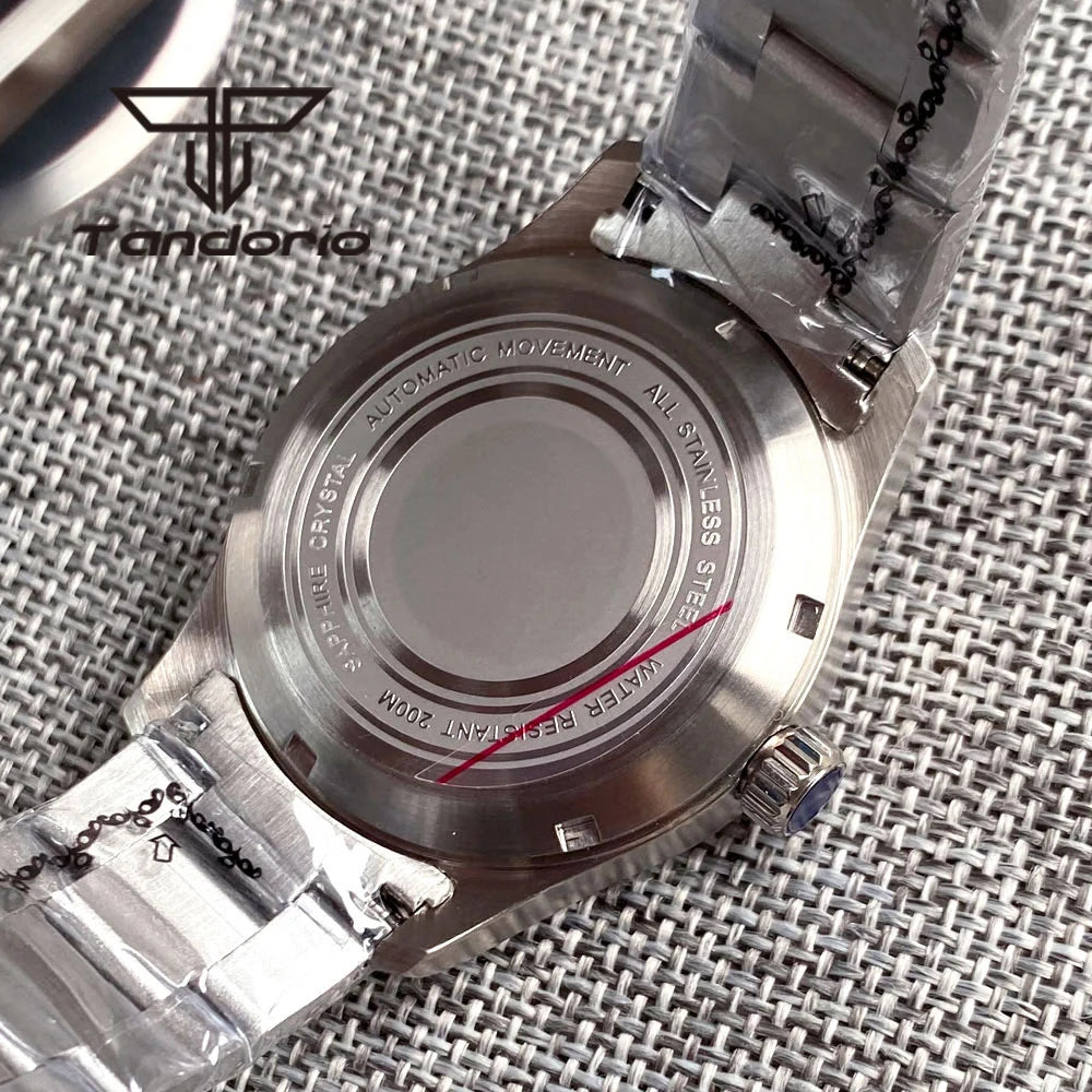 Tandorio 39mm Diving Pilot Automatic Watch for Men NH35/PT5000/Miyota8215 Movement AR Sapphire Crystal 20BAR Waterproof Luminous