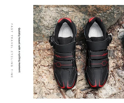 Unisex Hard Sole Cycling Shoes – 4-Season Road Bike Lock Pedal Shoes for MTB Outdoor Sports