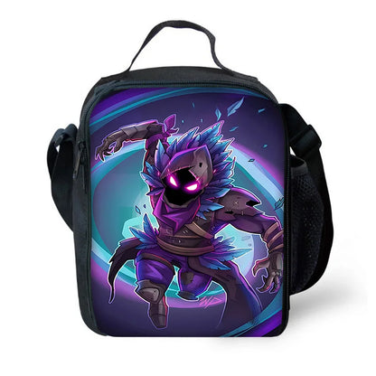 Isolierte große F-FortniteS-Kühltasche für Kinder mit viel Fassungsvermögen, für Jungen, Mädchen und Schüler, für Outdoor-Picknicks, wiederverwendbare Thermo-Lunchbox
