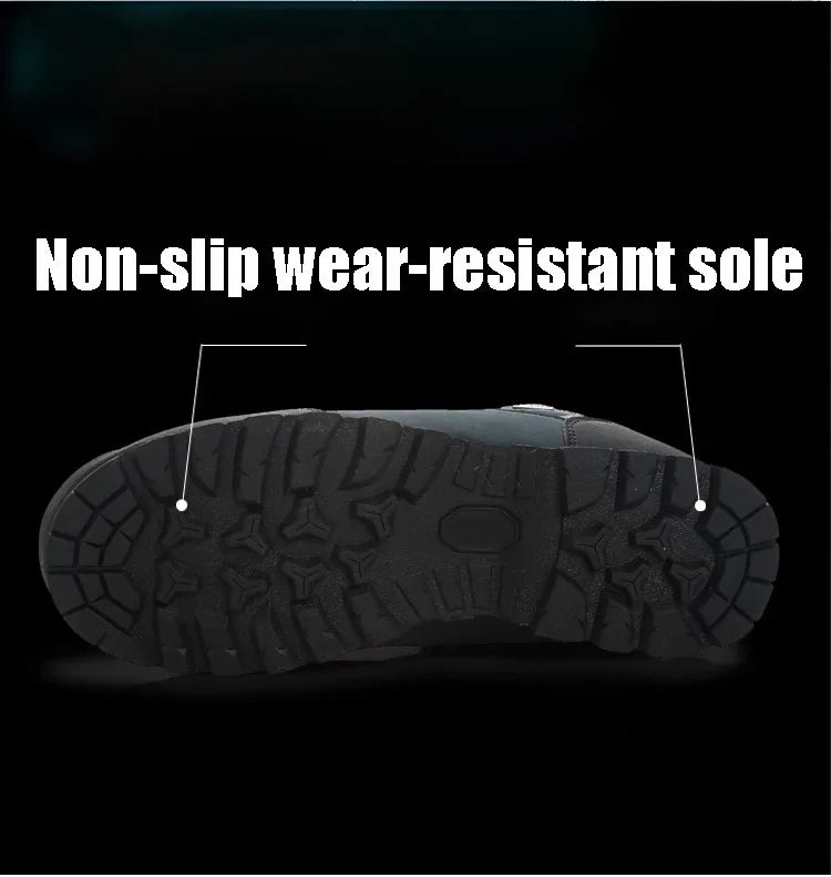 Lynjacye Mid-Cut 2025 New Waterproof Hiking Boots Training Shoes Men Sports Outdoor Non-Slip Woodland Hunting Work Shoes