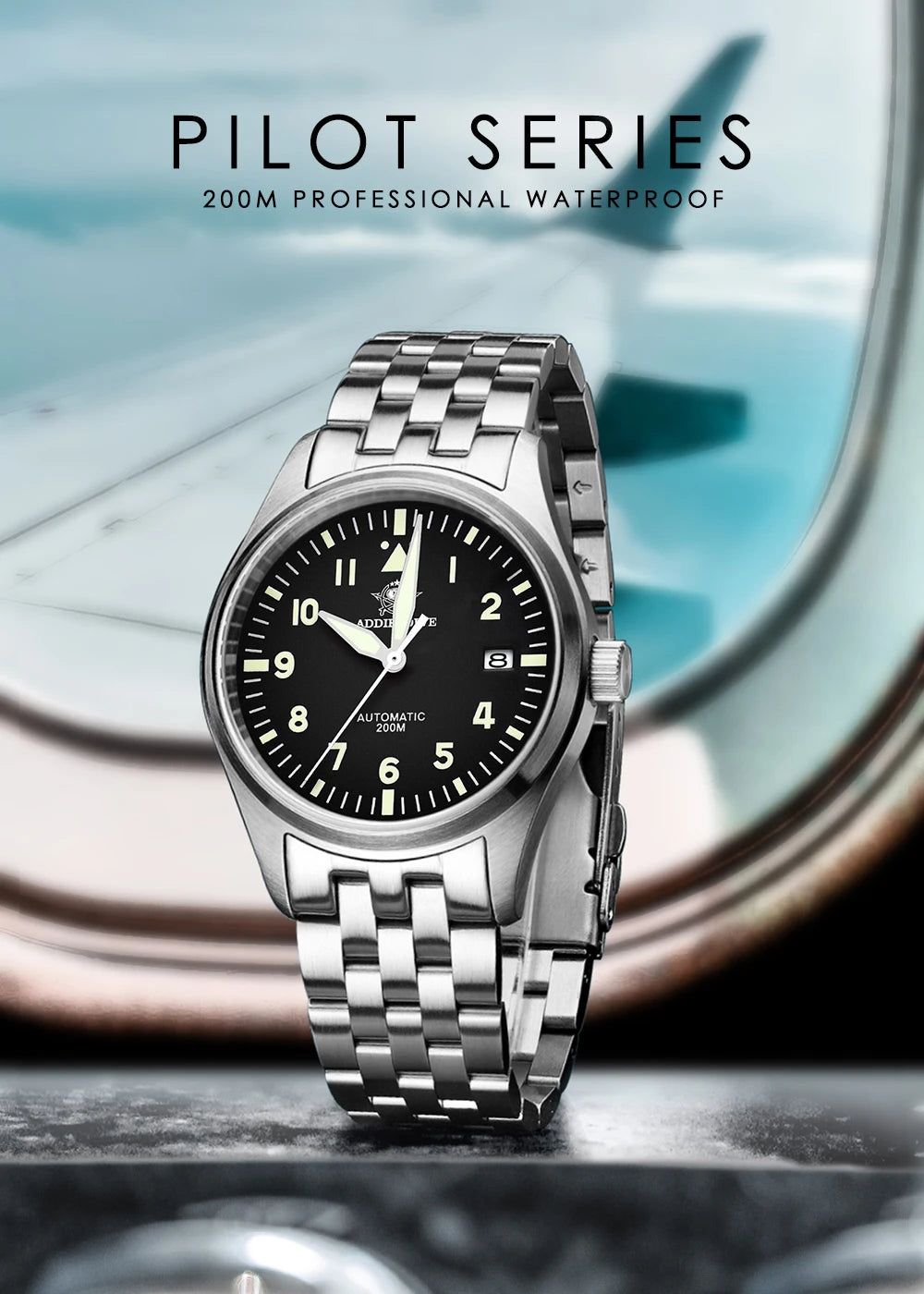ADDIESDIVE Watch For Men MY-H2 Stainless Steel Classics Mechanical Watches NH35 200m Diving Luminous Analog Watch Reloj Hombre
