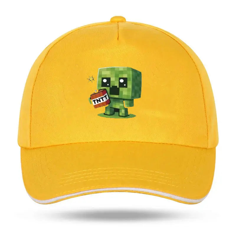 1 Creeper Pattern Baseball Cap | Unisex Hip-Hop Cap, lightweight and form-fitting, perfect for travel and casual wear Sun Hat