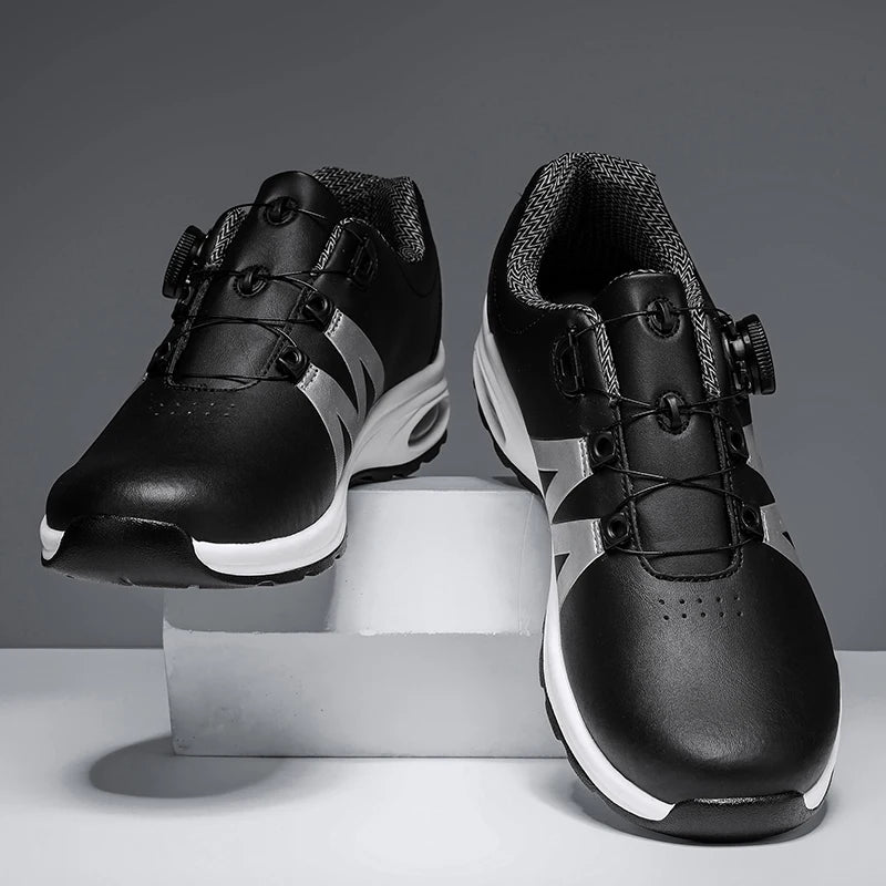 Zapatillas de golf para hombre con cámara de aire, deportivas para correr y conducir, transpirables, ligeras, cómodas, atléticas, antideslizantes y giratorias