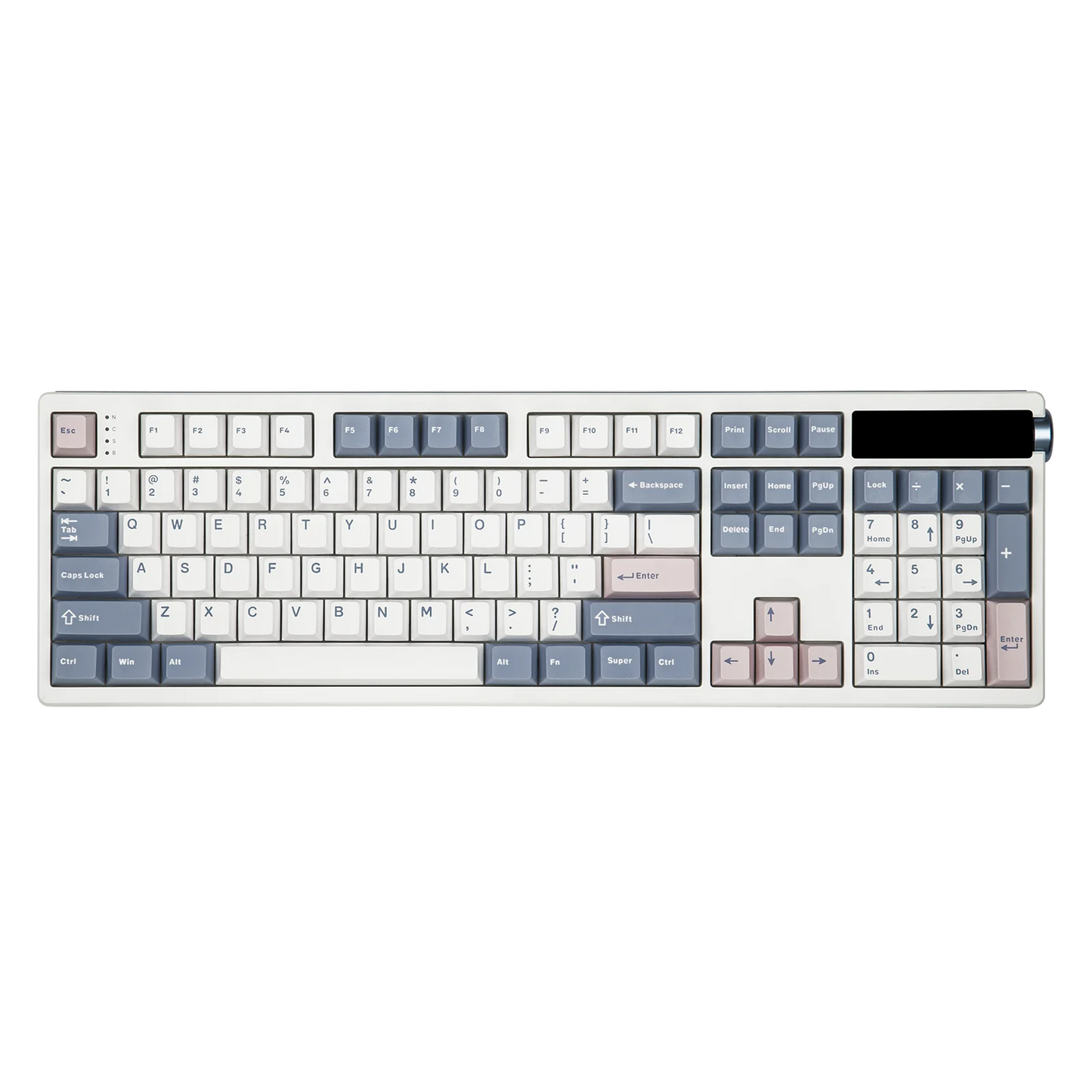 Teclado mecánico EPOMAKER TH108 PRO 100% de tamaño completo, hot-swap, con cable/BT/inalámbrico 2.4Ghz, pantalla y perilla, batería de 10000mAh