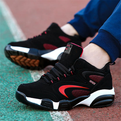Trendige Colour-Block-Sneaker für Herren in Übergröße, bequeme, rutschfeste, geschnürte und robuste Freizeitschuhe für Outdoor-Aktivitäten von Herren