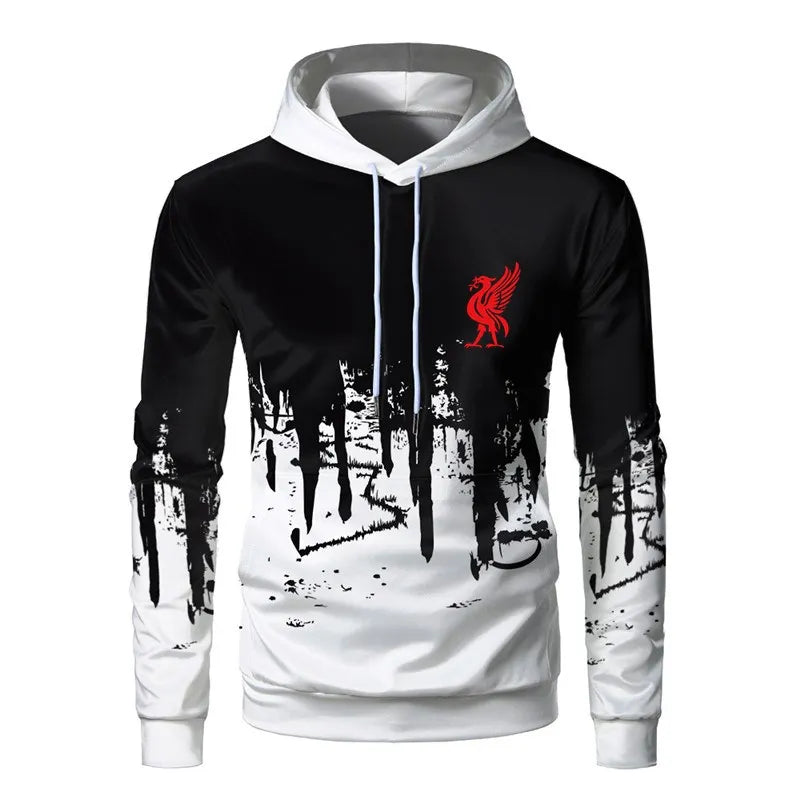 Neuer modischer Hoodie mit 3D-Tierprint für Herren und Damen, personalisiertes Design, Sweatshirt mit Schnee- und Doppelwolf-Motiv, Harajuku Oversized Hoodie