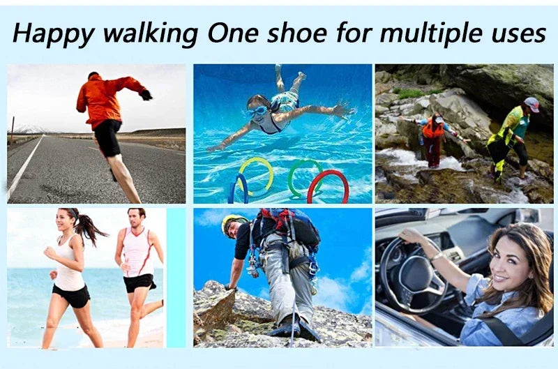 Men Lightweight Refreshing Aqua Boots Breathable Women Outdoor Water Shoes Anti-Slippery Wear-Resistant Sports Hiking Sneakers