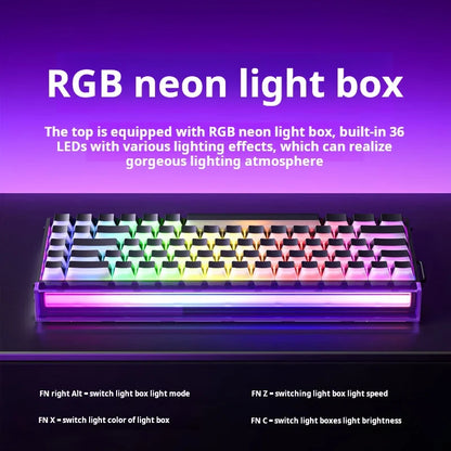 Tastiera meccanica gaming AULA HERO 68 HE con asse magnetico RT, cablata, illuminazione RGB, polling rate 8K e incisione laterale