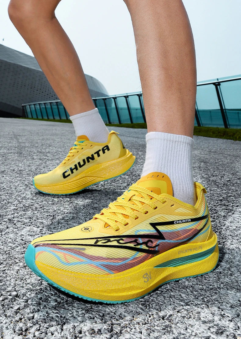 Zapatillas de running con placa de carbono para maratón, para hombre y mujer, deportivas especializadas, transpirables, ligeras y cómodas Chunta