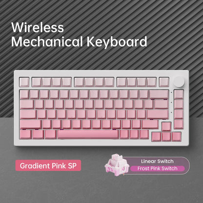 Tastiera meccanica gaming personalizzata Akko 5075 V3 75% ANSI-US con manopola del volume, hot-swappable, RGB, USB Type-C/2.4g e BT5.0 tri-mode