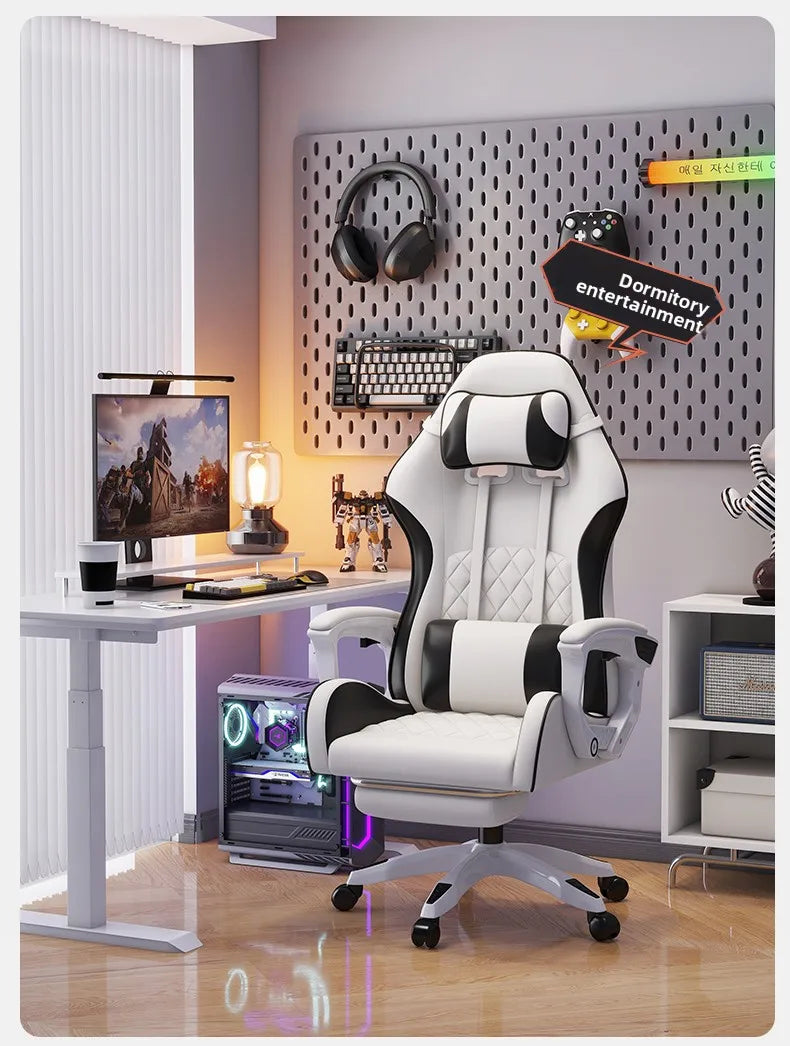 E-Sport-Stuhl für Herren, komfortabel für langes Sitzen, Computerstuhl mit verstellbarer Rückenlehne zum Entspannen