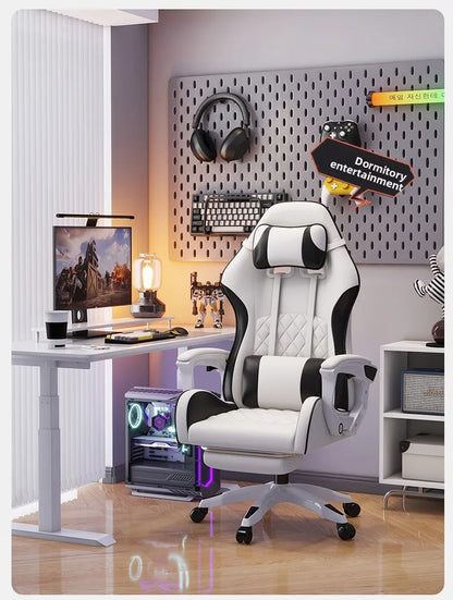 E-Sport-Stuhl für Herren, komfortabel für langes Sitzen, Computerstuhl mit verstellbarer Rückenlehne zum Entspannen
