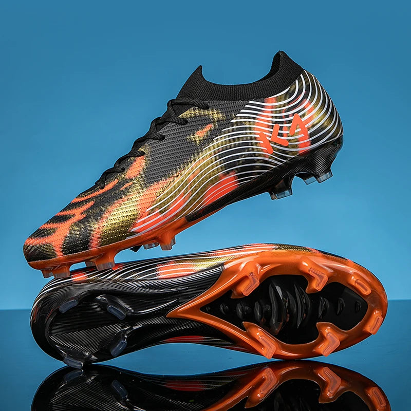 New Men's Soccer Shoes Cleats High-Quality Football Boots Hot-Selling Sneakers Grass Non-Slip Boys Match Outdoor High-Top Light