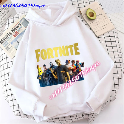 New Fortnite Kids Sweatshirts Cartoon Game Character Printed Hoodie Autumn Casual Children’s Tops Winter Baby Boys Clothing