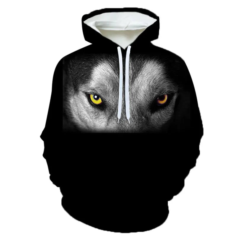 Animal Wolf Graphic Men's Fashion 3D Print Outdoor Hoodie Streetwear Hoodies Hooded Front Pocket Designer Hoodie Sweatshirt