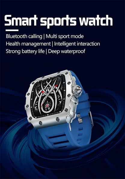 New Trend Smart Watch 1.76 inch AMOLED 3D Dynamic Dial IP67 Waterproof Bluetooth Call NFC Voice Assistant Men Sports Smartwatch