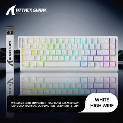 X68HE ATTACK SHARK X68PRO Magnetic Gaming Keyboard Mechanical Wired 0.01mm Rapid Trigg 8000Hz SOCD/Rs 0.125ms 128K Rate