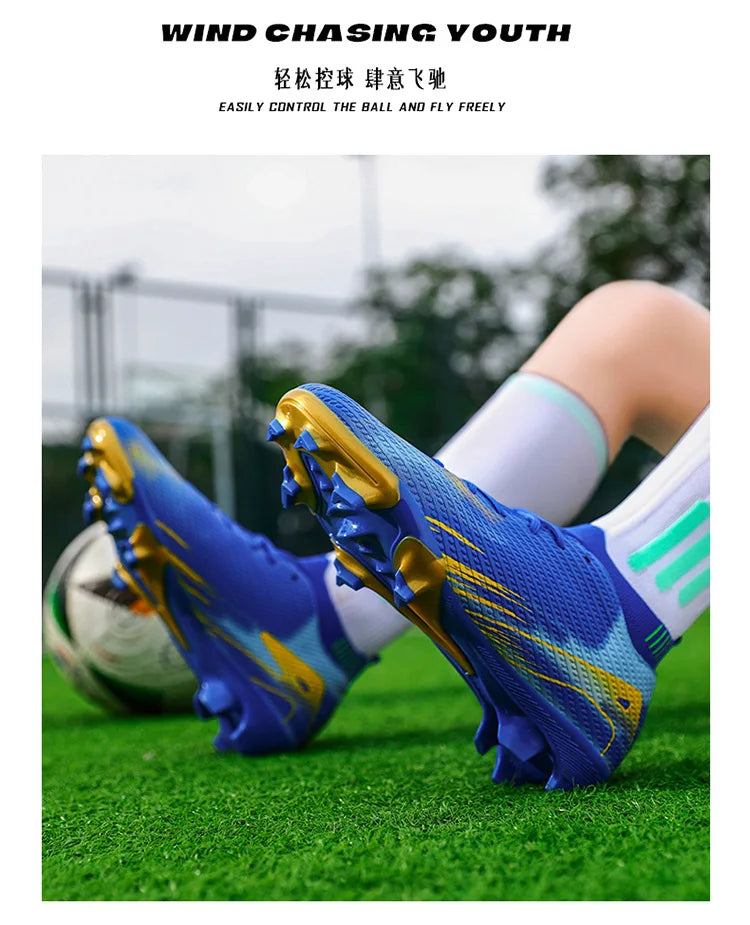 Professional Men's Outdoor FG Football Shoes, Durable Comfortable Training Shoes for Adults and Teenagers, Non-slip Soccer Shoes