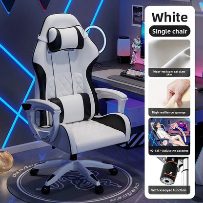 E-Sport-Stuhl für Herren, komfortabel für langes Sitzen, Computerstuhl mit verstellbarer Rückenlehne zum Entspannen