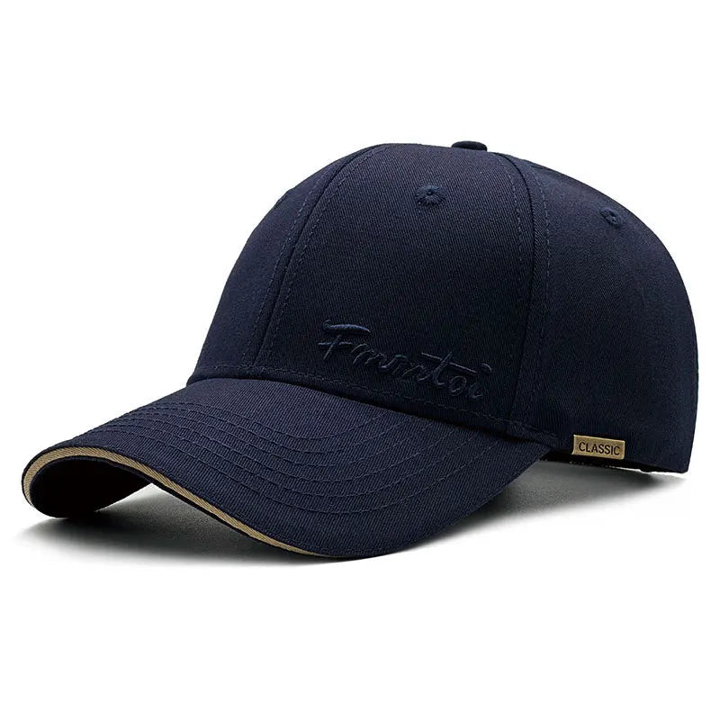 2026 New Men's Big Size Outdoor Sun Protection Baseball Cap, Hard Top Slim Face Fashion Peak Hat Unisex